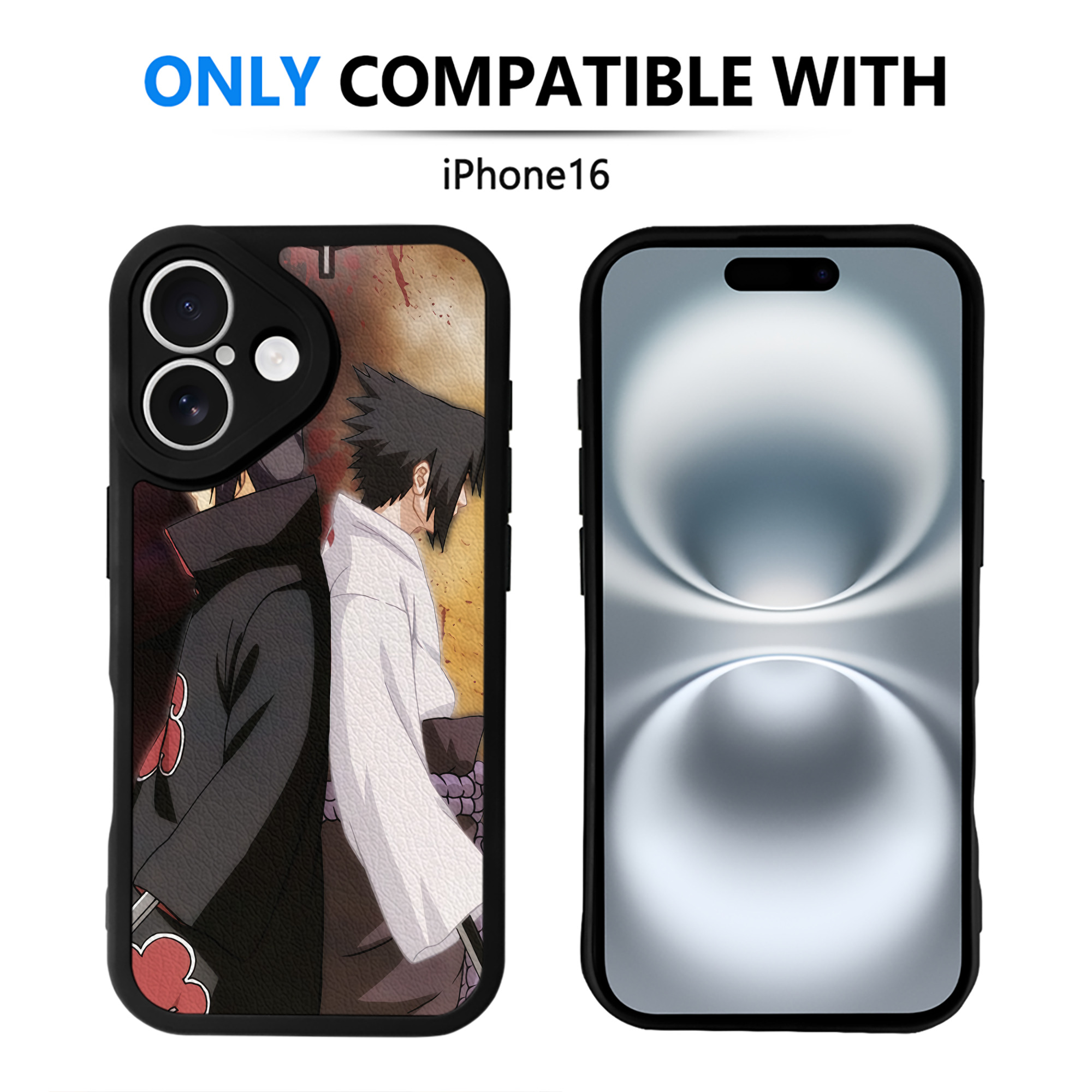 （画像用） NARUTO -ナルト- NARUTO -ナルト- 疾風伝 【iPhone 16シリーズ対応】シリコンスマホケース（レザー調） 材質：シリコン